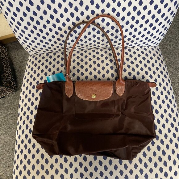 Longchamp  La Pliage Brown Tote Bag - Picture 1 of 7